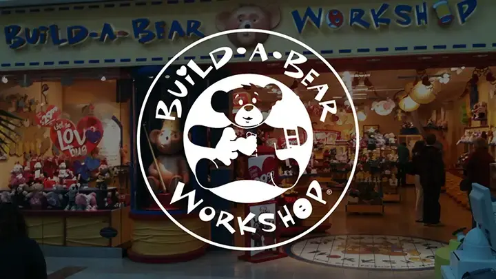 Build-a-Bear Workshop logo on top of storefront